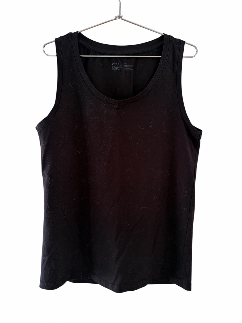 Pact Black Scoop Neck Tank Top